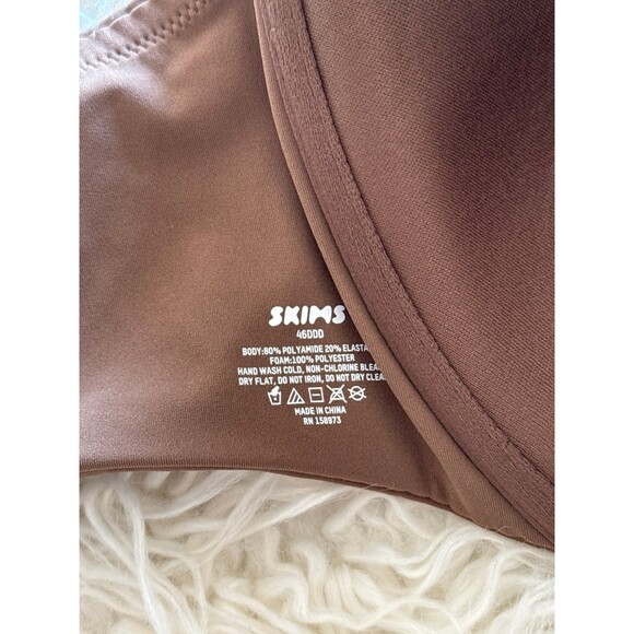 Skims Fits Everybody T-Shirt Bra Cocoa Size 46DDD - Picture 7 of 8